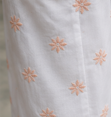 Peach Bloom Embroidered 2-Piece Suit